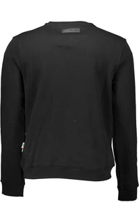 Plein Sport – Schickes schwarzes Baumwoll-Sweatshirt mit auffälligen Akzenten
