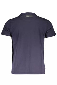 Plein Sport – T-Shirt aus Baumwolle in Elektroblau mit kantigem Print