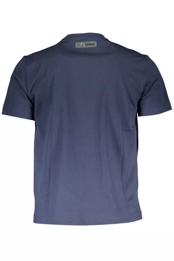 Plein Sport – T-Shirt aus Baumwolle in Elektroblau mit exklusivem Aufdruck