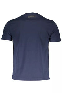 Plein Sport – T-Shirt mit Rundhalsausschnitt und Print in schneidig-blau