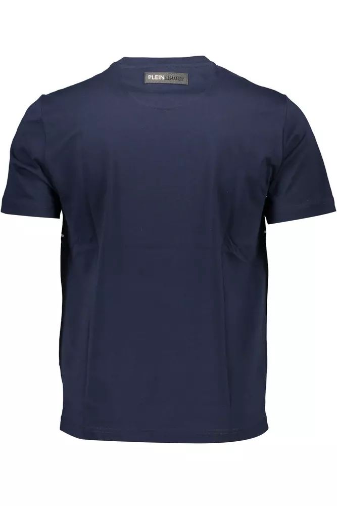 Plein Sport – Electleify – T-Shirt mit Rundhalsausschnitt und Logo-Akzent in Blau