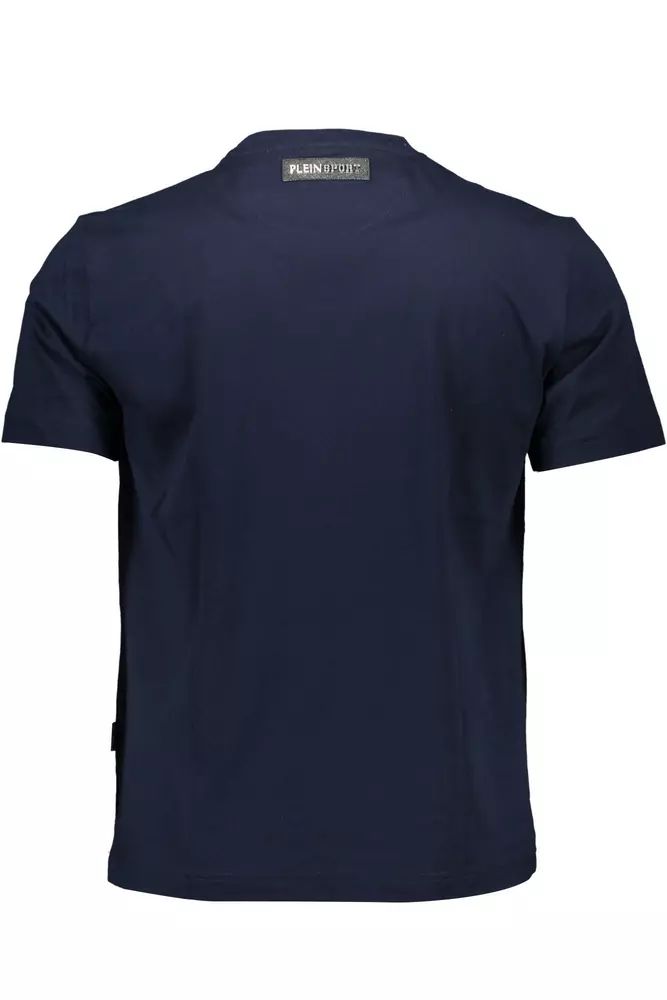 Plein Sport – Electleify – Designer-T-Shirt mit Rundhalsausschnitt in Blau