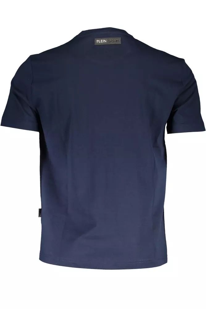 Plein Sport T-Shirt mit Rundhalsausschnitt und blauem Emblem