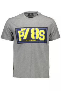 Plein Sport Athletic – T-Shirt mit Rundhalsausschnitt und Logodetail, Grau