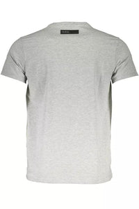 Plein Sport – Schickes, graues Baumwoll-T-Shirt mit Rundhalsausschnitt
