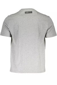 Plein Sport Athletic T-Shirt aus grauer Baumwolle mit Rundhalsausschnitt