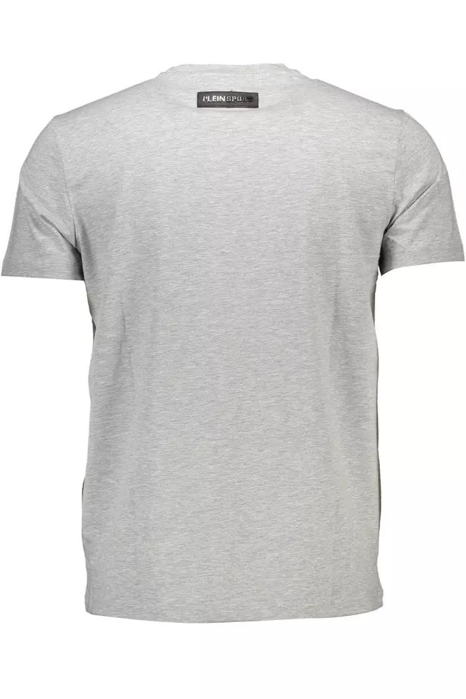 Plein Sport – Elegantes, graues Fitness-Essential-T-Shirt