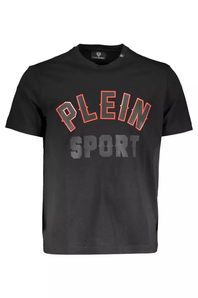 Plein Sport – Elevated Athletic – Schwarzes T-Shirt mit kultigem Aufdruck