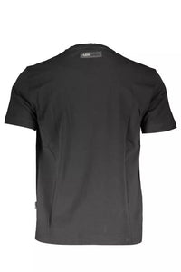 Plein Sport – Exklusives T-Shirt mit V-Ausschnitt und Logo in Schwarz