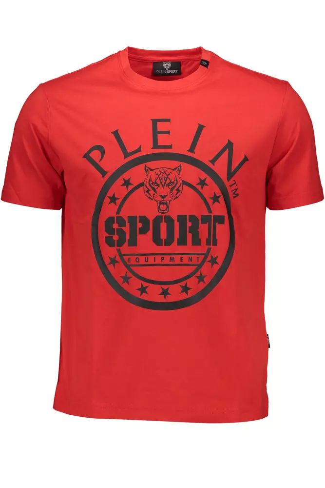 Plein Sport – Schickes rosa Logo-T-Shirt mit kontrastierenden Details