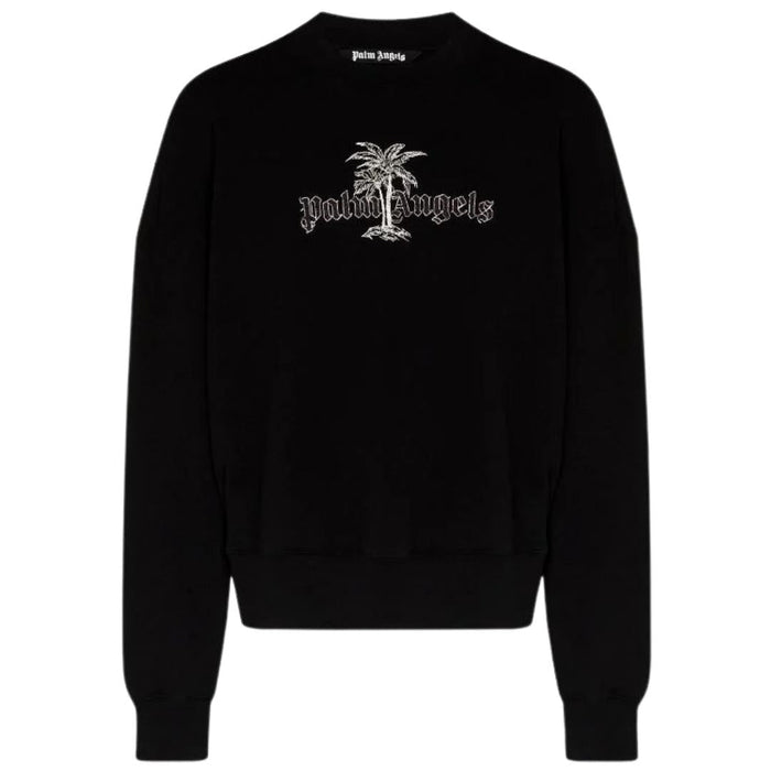 Palm Angels Mens Pmba026S22Fle0091001 Sweater Black