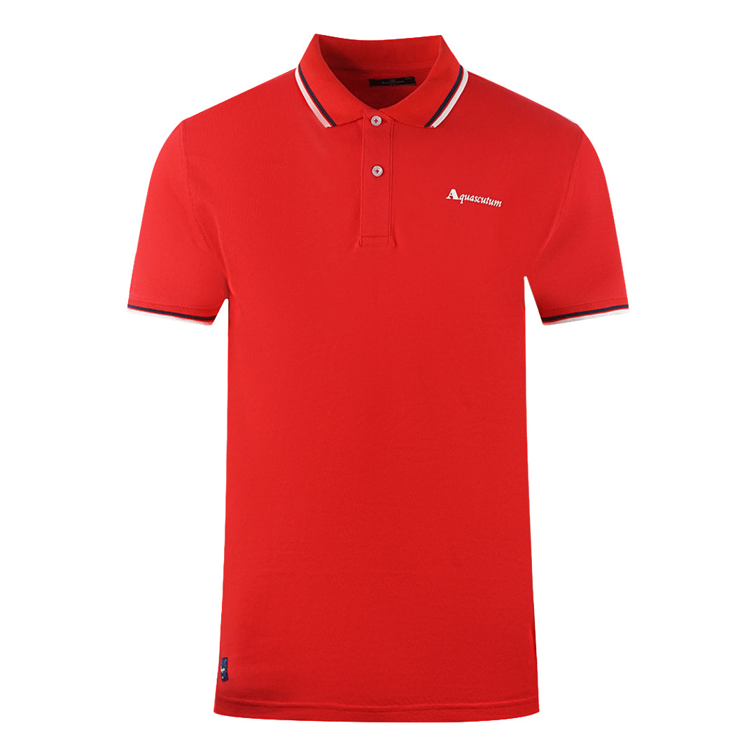 Aquascutum Herren Po002 13 Poloshirt Rot