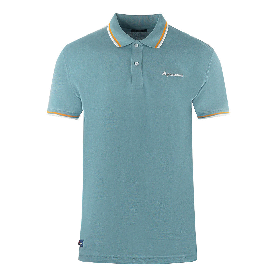 Aquascutum Herren Po002 18 Poloshirt Avio Blau