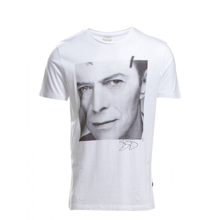 Jack &amp; Jones Herren T-Shirt Premium David Bowie Tee Weiß