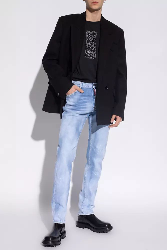 Dsquared² – Cool Guy – Hellblaue Jeans mit Farbspritzern