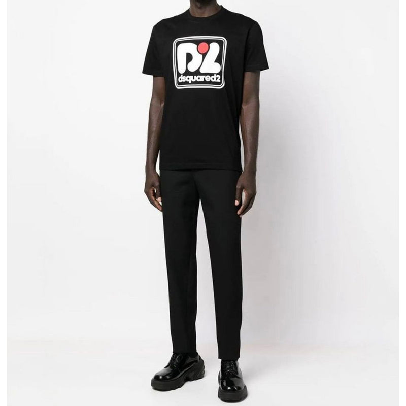 Dsquared² Elevate Your Style with a Chic Black Crew Neck Tee