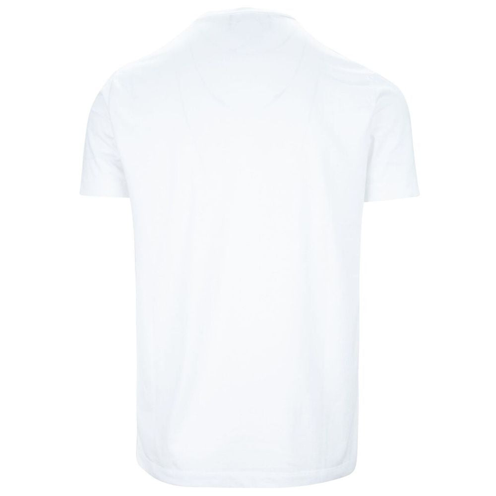 Dsquared² Elegantes weißes Baumwoll-T-Shirt mit Kontrast-Print