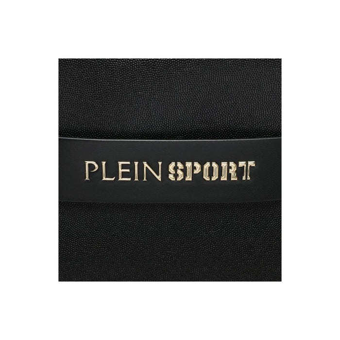 Plein Sport – Schicke Tragetasche aus Ebenholz mit silbernem Logo-Akzent