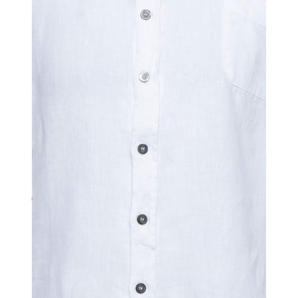 Alpha Studio Elegantes weißes Leinenhemd für Herren