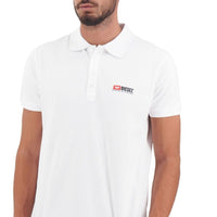 Diesel – Elegantes weißes Poloshirt aus Baumwolle mit kontrastierendem Logo