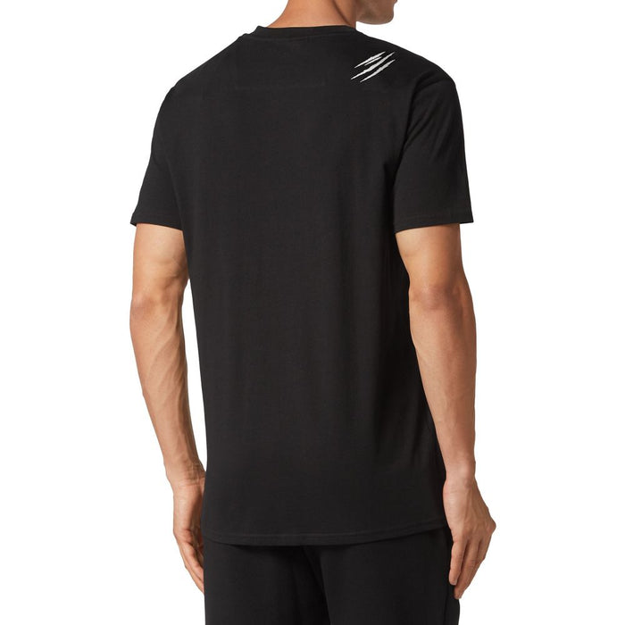 Plein Sport – Schickes Baumwoll-T-Shirt mit Logo-Schild