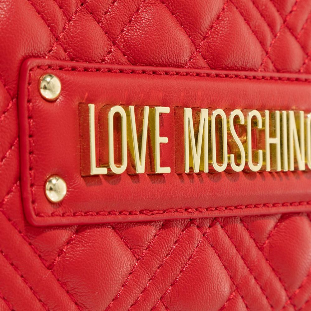 Love Moschino – Schicke Hobo-Umhängetasche in Rosa mit goldenen Akzenten