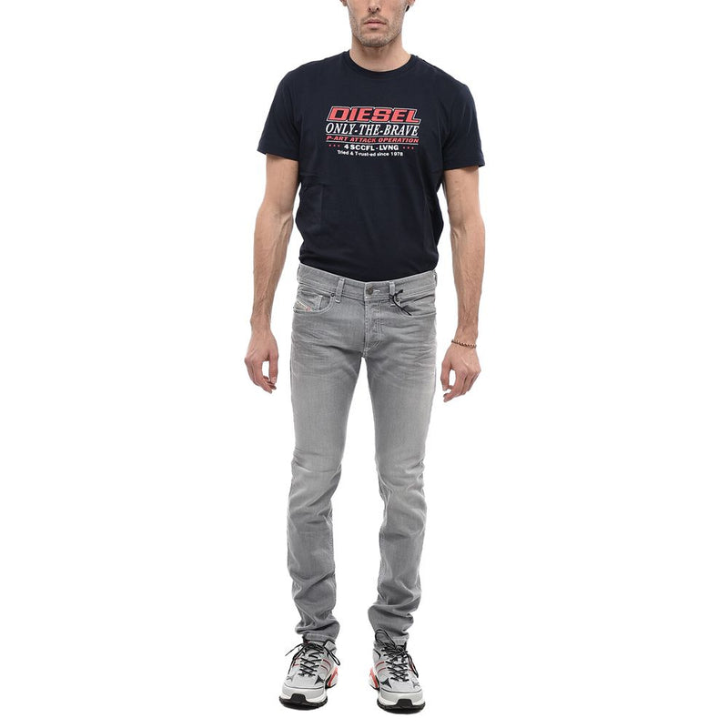 Diesel – Graue Jeans und Hose aus Baumwolle