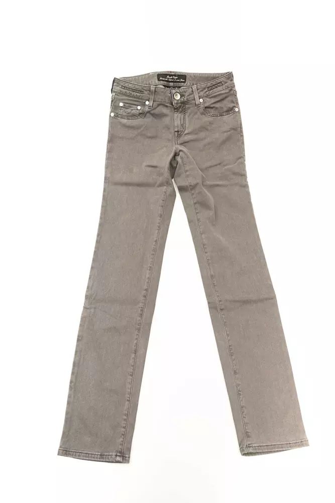 Jacob Cohen Schicke, Vintage-inspirierte, graue 5-Pocket-Jeans