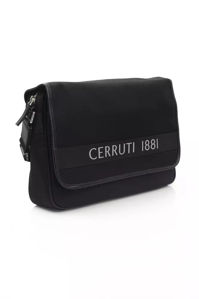Cerruti 1881 – Elegante schwarze Umhängetasche mit Logo