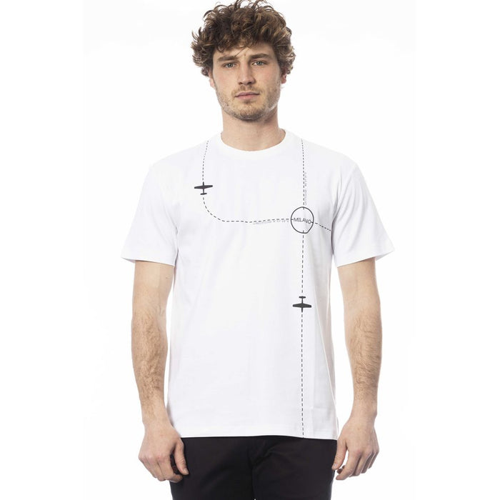 Trussardi – Elegantes weißes T-Shirt aus Baumwolle mit Rundhalsausschnitt