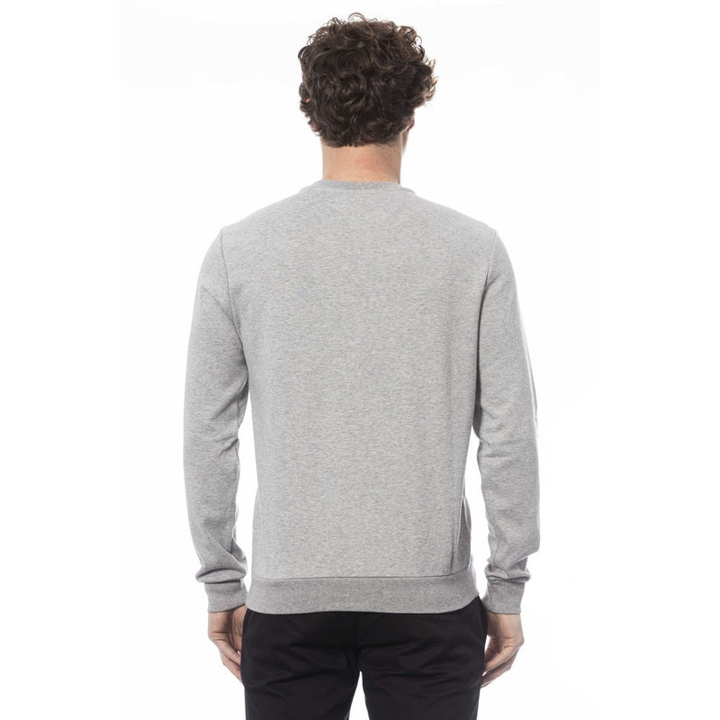 Trussardi Elegantes graues Strick-Sweatshirt mit Frontprint