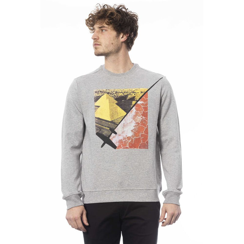 Trussardi – Anspruchsvolles Sweatshirt aus Rippstrick in Grau