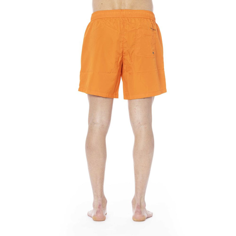 Trussardi Beachwear Orange Polyester Swimwear