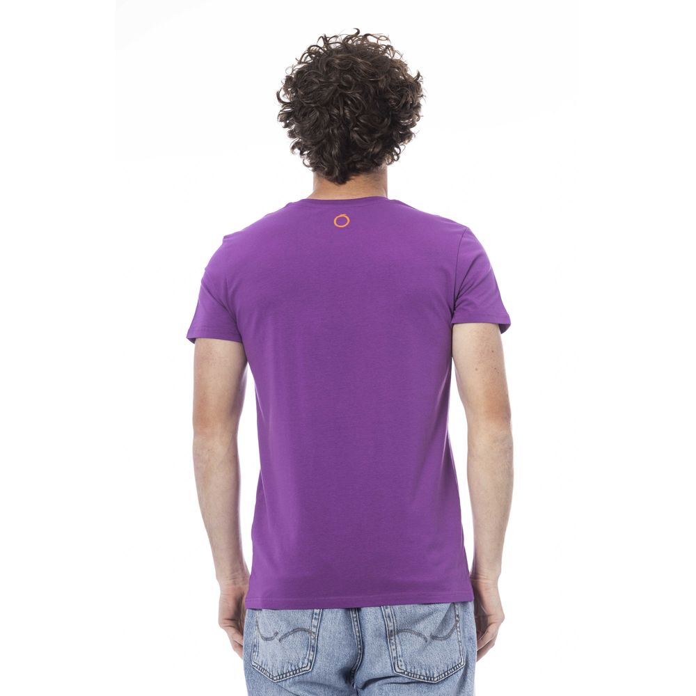 Trussardi Beachwear Purple Cotton T-Shirt