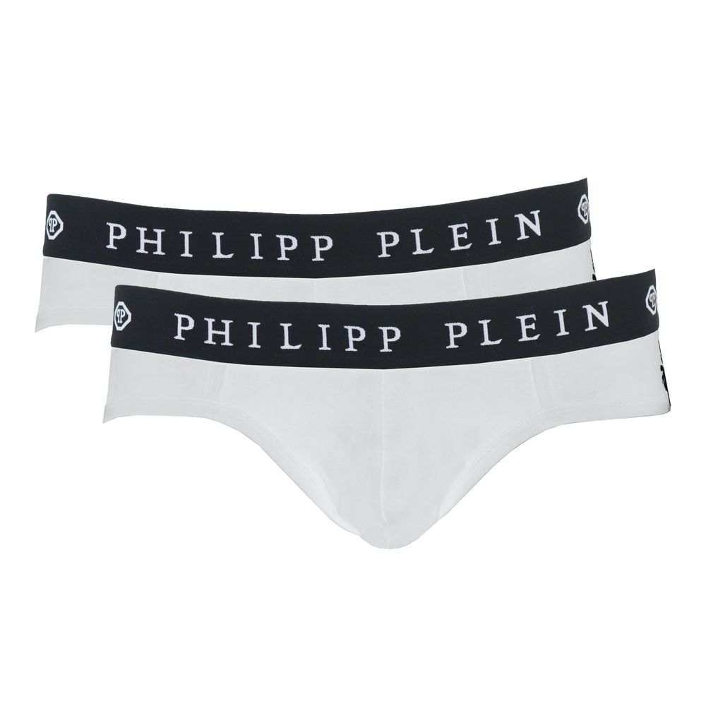 Philipp Plein – Elevated – Weiße Boxershorts im Doppelpack
