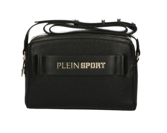Plein Sport – Elegante schwarze Umhängetasche mit Doppelreißverschluss