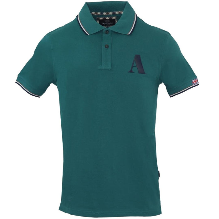 Aquascutum Mens Polo Shirt Qmp010 32 Green