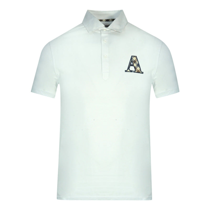 Aquascutum Herren Qmp020 01 Poloshirt Weiß