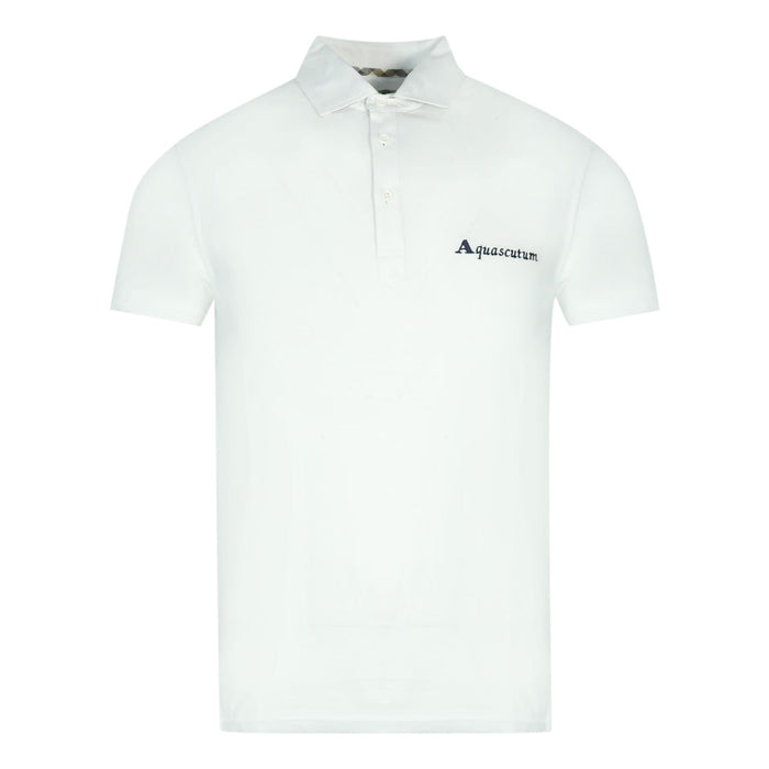 Aquascutum Herren Qmp021 01 Poloshirt Weiß