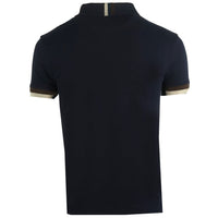 Aquascutum Aldis Crest Logo Navy Polo Shirt - Nova Clothing