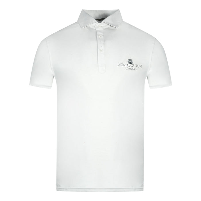 Aquascutum Mens Qmp041 01 Polo Shirt White