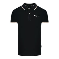 Aquascutum Herren Qmp051 99 Poloshirt Schwarz