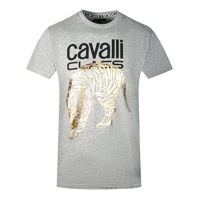Cavalli Class Herren Qxt61I Jd060 04965 T-Shirt grau