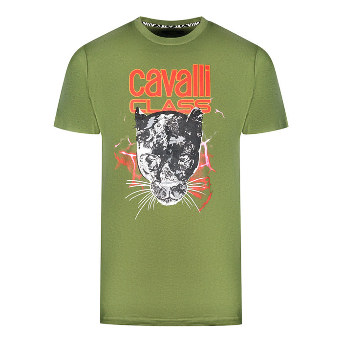 Cavalli Class Herren Qxt61J Jd060 04050 T-Shirt grün