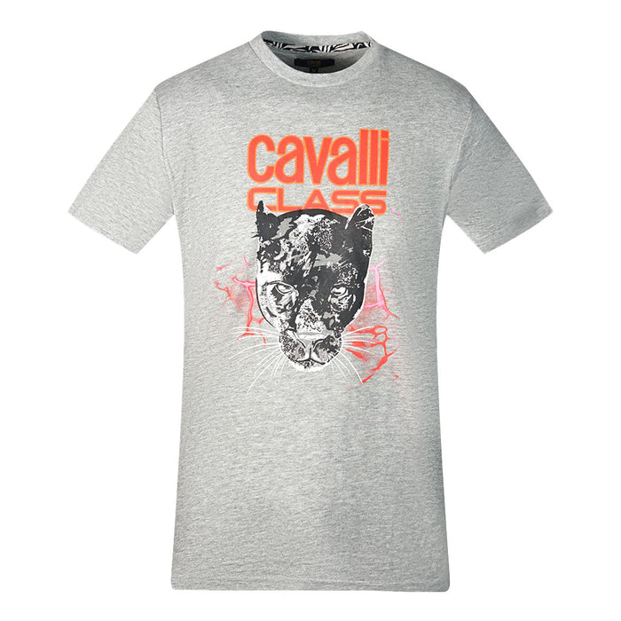 Cavalli Class Herren Qxt61J Jd060 04965 T-Shirt grau