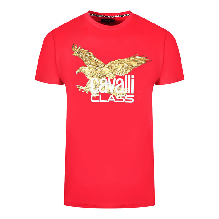 Cavalli Class Herren Qxt61K Jd060 02000 T-Shirt rot
