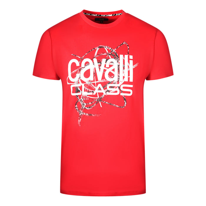 Cavalli Class QXT61R JD060 02000 Rotes T-Shirt