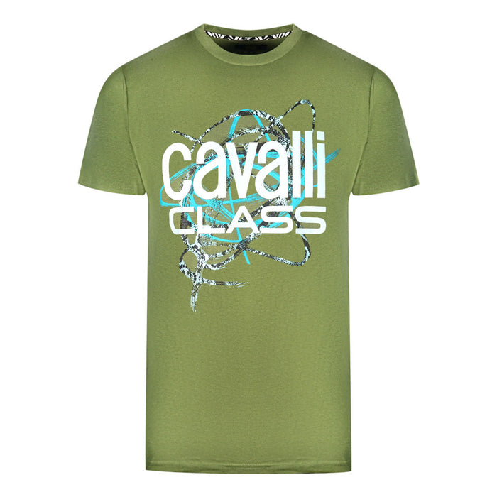 Cavalli Class Herren Qxt61R Jd060 04050 T-Shirt grün