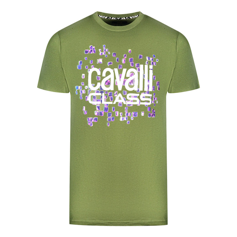 Cavalli Class Herren Qxt61U Jd060 04050 T-Shirt grün