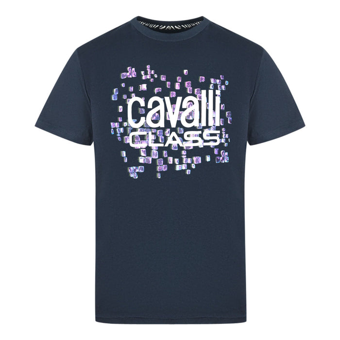 Cavalli Class Herren Qxt61U Jd060 04926 T-Shirt Marine